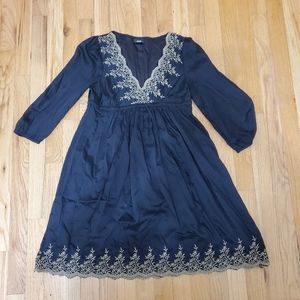 Embroidered Black dress